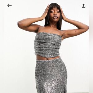 ASOS Sequin Crop Top